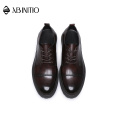 ABINITIO Wholesale Custom Classic Retro Genuine Leather Men Casual Dress Shoes